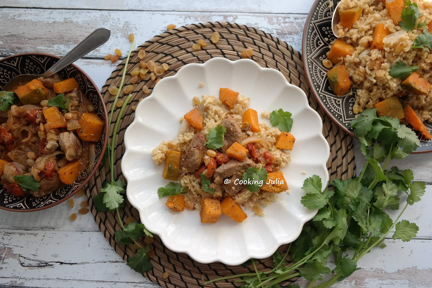 SAUTÉ D&rsquo;AGNEAU, COURGE RÔTIE ET BOULGOUR